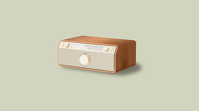 Vintage Radio adobe adobe illustrator design flat flat design flat illustration illustration illustrator music radio retro vintage wood