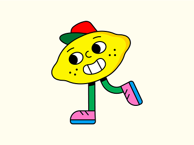 Lemon Boy cheeks design eyes face fruit graphic design hat head icon illustration lemon logo mouth nose shadow shoes skatboard sticker style teeth
