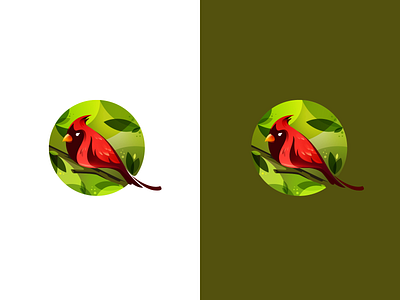 Cardinal Bird adobe illustrator bird bird icon bird illustration bird logo cardinal flat design flat illustration icon icon design illustraion nature red cardinal vector art