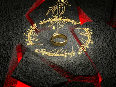 One Ring to rule them all c4d cinema4d hobbit lotr redshift ring tolkien