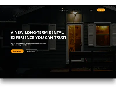 HOME RENTAL HERO design ui ui design web web ui design website website concept