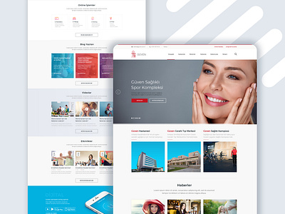 Website Tasarımı - Güven Sağlık Grubu app branding ui ux web web design webdesign website website design