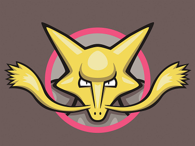065 Alakazam badge collection icon illustration kanto mascot patch pokédex pokémon series