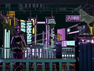 Cyberdrunk 2077 2077 cinema cinema4d cyberdrunk neon