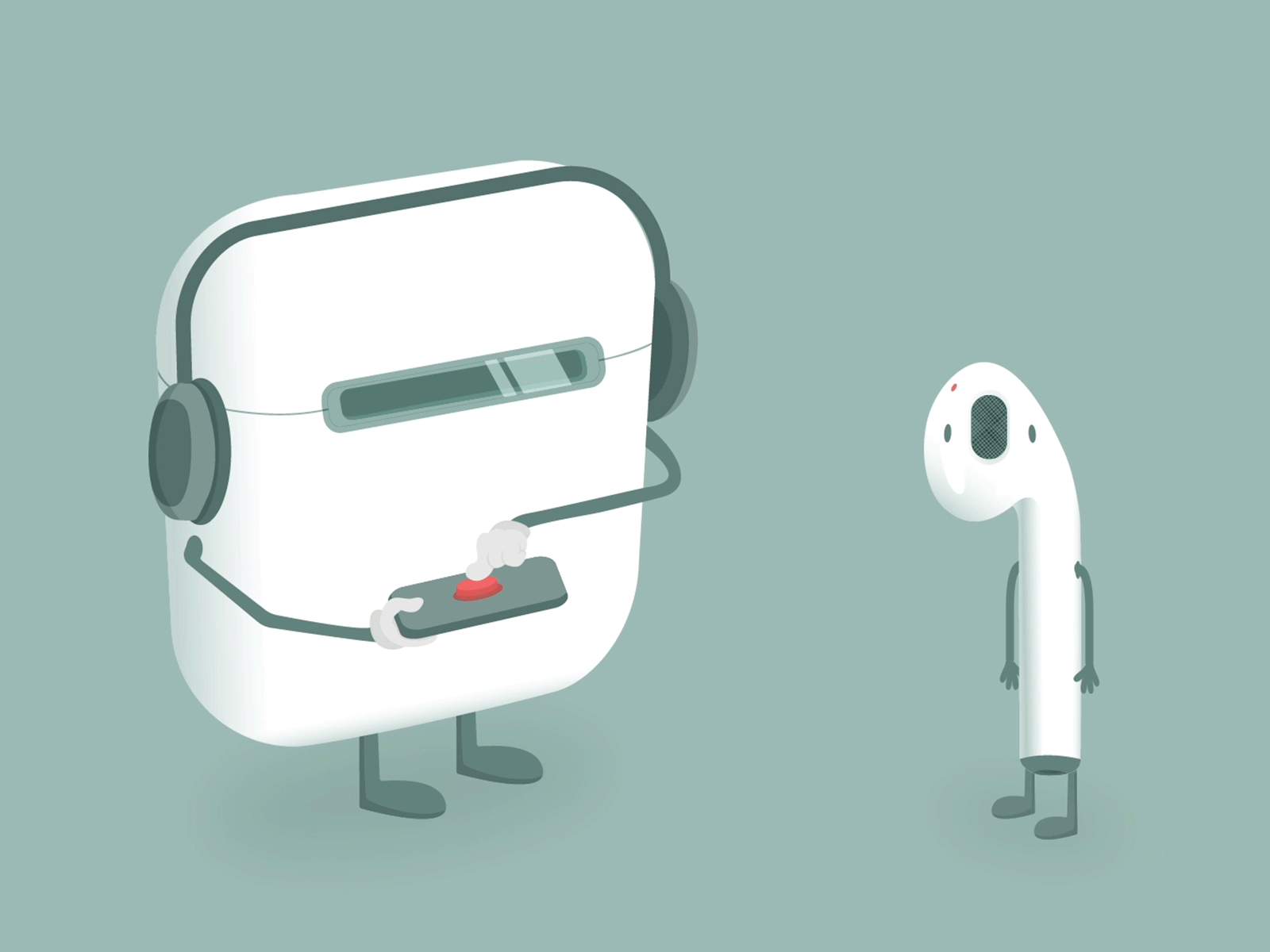 Apple AirPods Jump adobe adobe after effect adobe illustrator after effect airpods airpots animation apple case design flat flat design flat illustration gif illustration illustrator jump motion motion design music