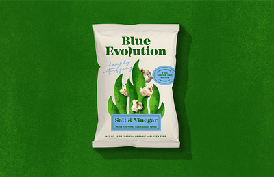 Blue Evolution - Popcorn Packaging - Concept 2 flame icon illustration ocean packaging pasta seaweed