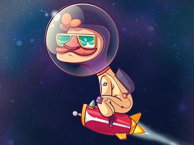 Rocketman 2d character character characterdesign digitalart game art illustraion mascot design mobile design vector vector illustration