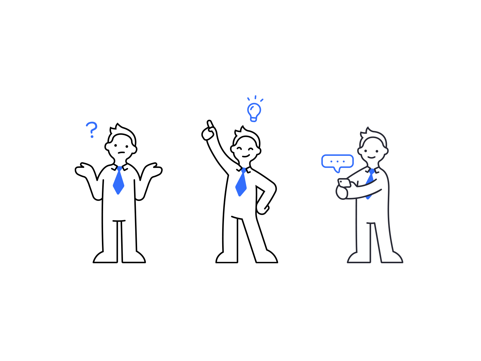 Example of Mascot Character Illustrations Set