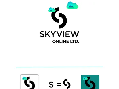 LOGO FOR SKYVIEW ONLINE brand identity branding design design graphic art graphic design graphics design illustration logo typography vector