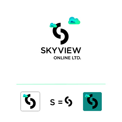 LOGO FOR SKYVIEW ONLINE brand identity branding design design graphic art graphic design graphics design illustration logo typography vector