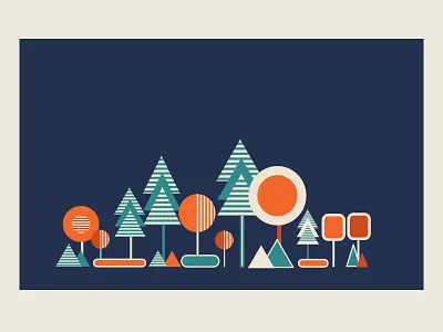 ⚘ Minimalistic llustrations ⚘ The Garden color colorful colors palette creative garden illustration minimalism minimalistic plants