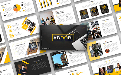 Addobi - Creative Business Presentation Template agency business company company profile corporate creative data report diagram ecommerce elegant entrepreneur excel finance keynote modern pitchdeck portfolio powerpoint presentation