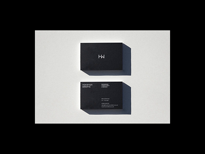 HardmanWilliams - Business Card Design brand brand identity branding business card business card mockup design engineering logo minimal monogram simple tech technology typography