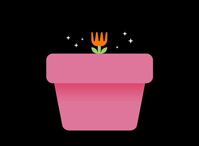 Help Grow cute flower grow houseplant illustration plant tulip vector