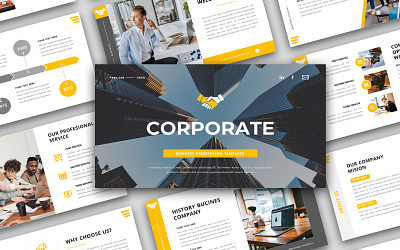 Coporate - Business Presentation Template agency business company company profile corporate creative data report diagram ecommerce elegant entrepreneur excel finance keynote modern pitchdeck portfolio powerpoint presentation