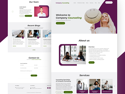 Online Counseling mental health awareness uidesign uiux webdesign