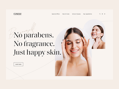 Clinique Website Redesign Concept clinique concept cosmetics cosmetics design design ecommerce inspiration redesign store typography ui uidesign uiux webdesign