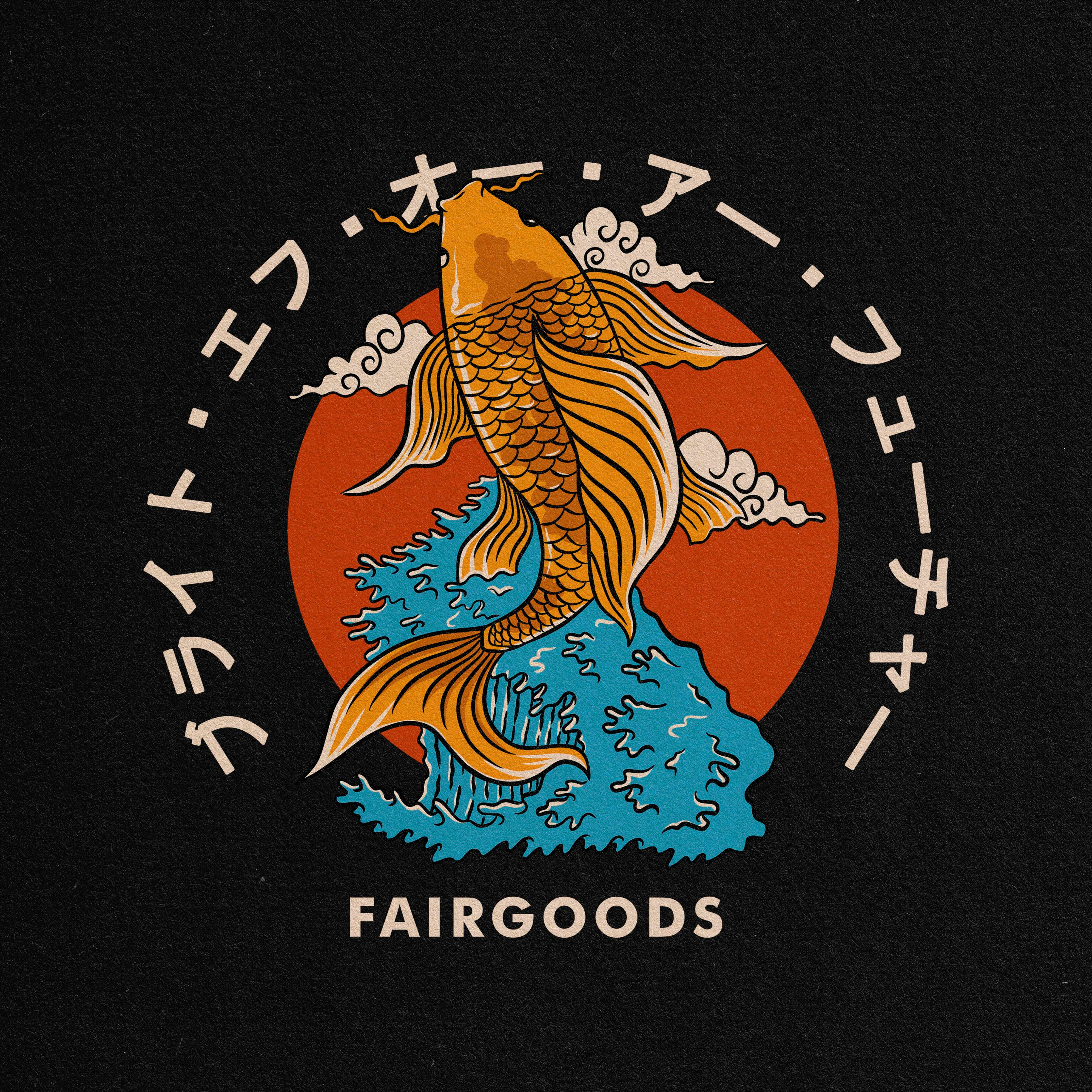 Japanese Fish T-shirt Illustration art badge badge logo design illustration illustrator logo tropical ui vector