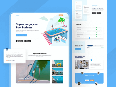 Aqua Site UI design branding ui website