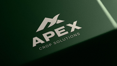 Apex Crop Solutions agriculture branding logo typogaphy