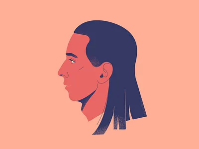 Brother adobe illustrator boy character character design design drawing flat hair illustration illustrator long hair man portrait red vector