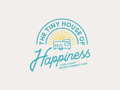 The Tiny House of Happiness branding design graphic design illustration logo typography