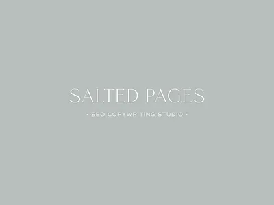 Ocean Inspired Logo Design for Copywriter Salted Pages branding calm classic logo custom brand custom logo design logo minimal minimal logo ocean ocean inspiration ocean inspired san serif serif serif logo typography wave logo