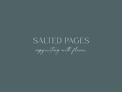 Ocean Inspired Logo Design for Copywriter Salted Pages branding calm classic logo custom brand custom design custom logo minimal minimalist logo ocean ocean inspiration ocean inspired ocean logo san serif script serif serif logo typography wave logo