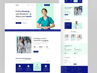 Medica - Medical Landing Page ⚕️ clinic dental design doctor appointment doctors health health care healthcare hospital landing page medical medicine paitent ui web web design website