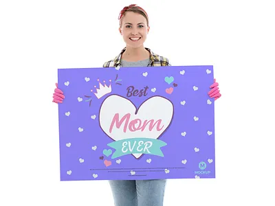 Free Girl Showing Horizontal Poster Mockup branding download frame free free mockup freebie identity logo mock up mockup mockup free mockup psd mockups poster mockup poster mockup free print psd stationery template