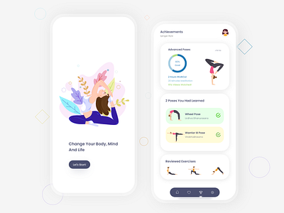 Yoga App app app design fitness minimal mobile mobile app mobile design online sport xd yoga yoga app yoga pose yoga studio