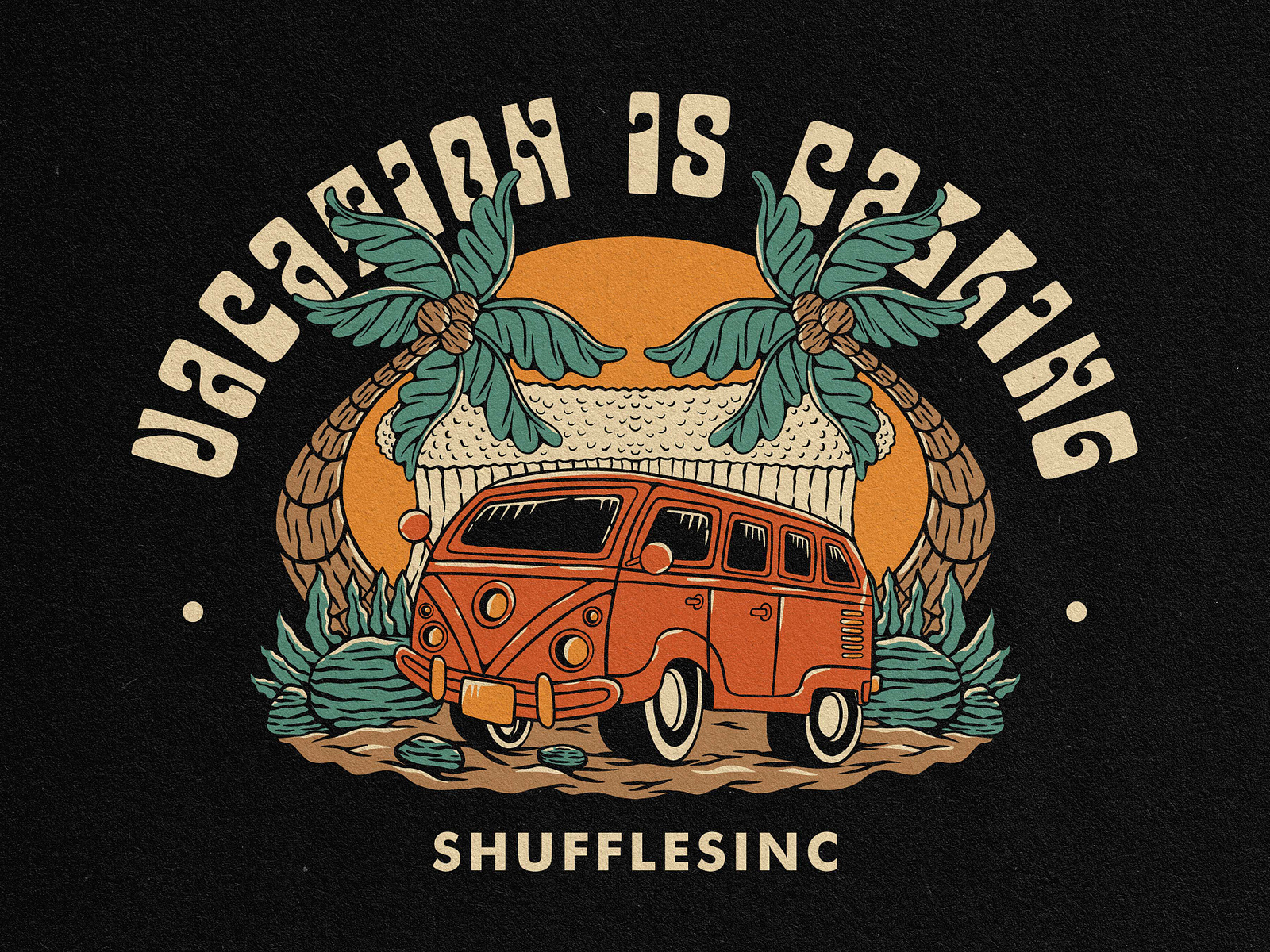 Vacation is Calling T-shirt Design Illustration by shufflesinc studio ...