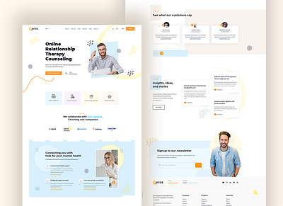 Relationship therapy consulting website design agency branding corporate creative creative agency landing page theme ui ux website