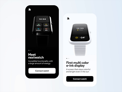 Nextwatch app animation dark dark ui design figma ios mobile mobile app mobile ui principle spline ui watch