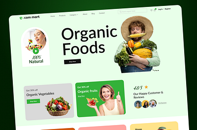 Organic Grocery CRO e-commerce Website UI/UX Design branding cro focus design cro landing page delivery website ecommerce cro design ecommerce website figma food delivery website grocery website logo ui user interface ux website