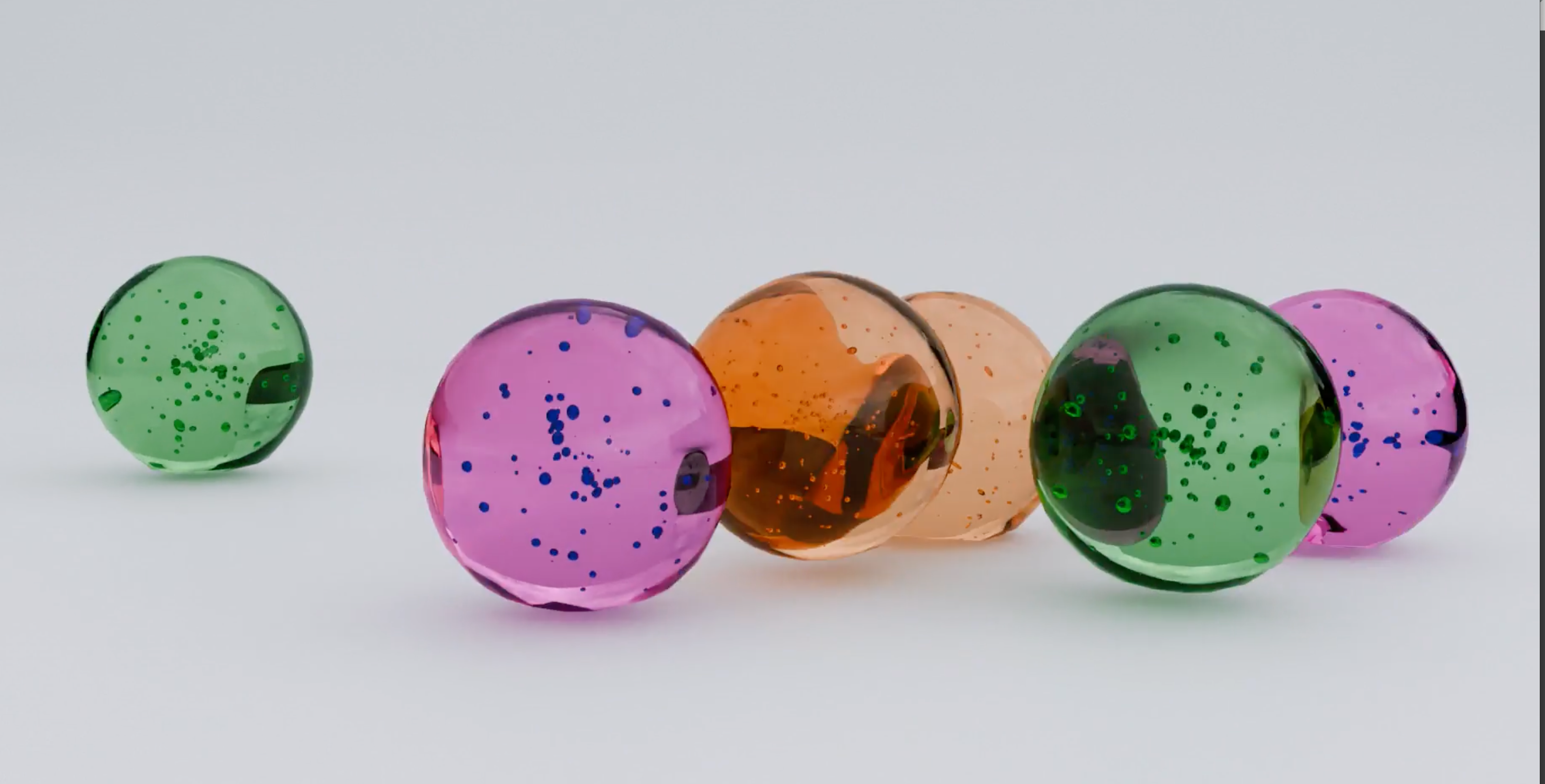 Soft bouncy spheres 3d 3d animation abstract animation b3d blender bounce emitter motion graphics soft body sphere