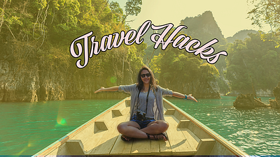Travel Hacks YouTube Thumbnails design graphic design photoshop