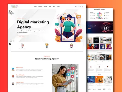 Digital Services Shopify Landing Page design digital marketing website it services shopify shopify developer store design web design web services