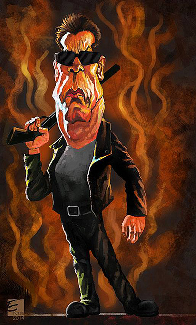 Arnold Schwarzenegger (Terminator) digital caricature adobephotoshop art caricature digital art digital illustration drawing illustration painting procreate sketch