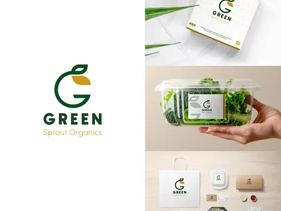 Green Sprout Organics branding graphic design logo