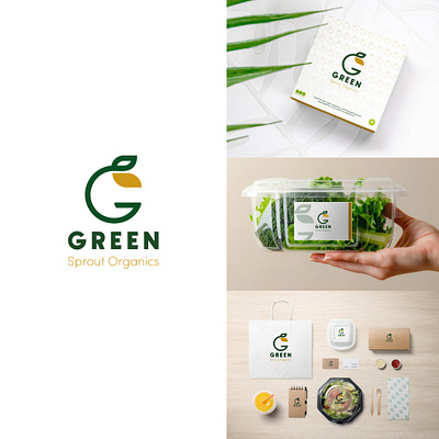 Green Sprout Organics branding graphic design logo