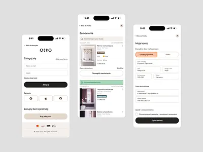 Mobile E-commerce Login & User Account account bathroom design details ecommerce fields flat history login mobile modern online orders premium purchases shop store ui user ux