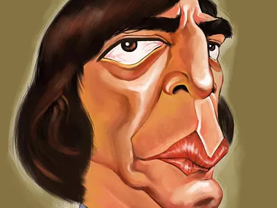 Javier Bardem (Anton Chigurh) digital caricature adobephotoshop artist caricature digital art digital illustration drawing illustration painting procreate sketch