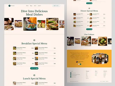 Unicusine - Retail & E-Commerce Website → Menu cuisine ecommerce food delivery food landing page food menu home page landing page meal restaurant homepage design restaurant landing page restaurant ui restaurant ui design restaurant website retail web design web template web ui website western dishes