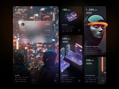 Bento grid 3d motion graphics ui