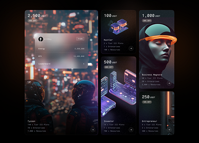 Bento grid 3d motion graphics ui