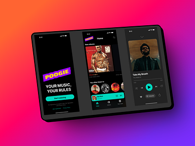 Music app branding ui