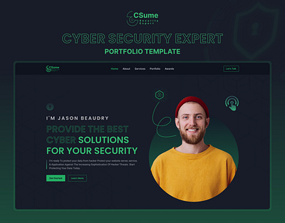 Csume v2: Onepage Cyber Security Portfolio Template cyber security cyber security expert cyber security portfolio cyber security website cyber security website template designtocodes figma template landing page one page portfolio portfolio template professional portfolio tailwind css uiux design web ui template website design