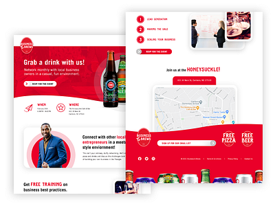 Biz and Brews Homepage Design branding photoshop web design web designer web ui website