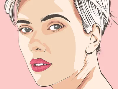 Scarlett Johansson Art actress beautiful celebrity color design digital art digital illustration drawing famous illustrations photoshop art scarlett johansson vector art vexel